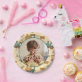 Personalized Train Birthday Photo Party ペーパープレート (パーティー)