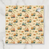 Personalized Train Birthday Thank You フェイバータグ (裏面)