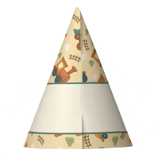 Personalized Train Kid Birthday パーティーハット (裏面)