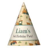 Personalized Train Kid Birthday パーティーハット (正面)
