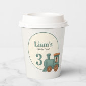 Personalized Train Photo Birthday Party 紙コップ (裏面)