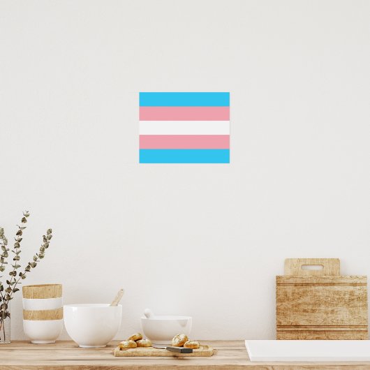 Personalized Transgender Flag ポスター (キッチン)