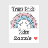 Personalized Transgender Rainbow | LGBTQIA+  シール (シート)