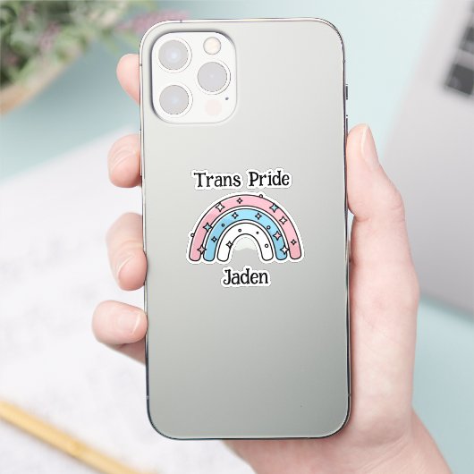 Personalized Transgender Rainbow | LGBTQIA+  シール (スマートフォン)