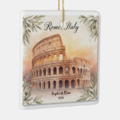 Personalized Travel Honeymoon or Vacation Keepsake セラミックオーナメント (右)