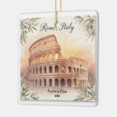 Personalized Travel Honeymoon or Vacation Keepsake セラミックオーナメント (左)
