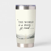 Personalized Travel Motivation Quote | The World  保温保冷タンブラー (背面)