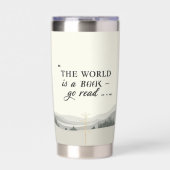 Personalized Travel Motivation Quote | The World  保温保冷タンブラー (正面)