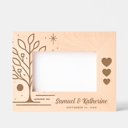 Personalized Tree of Life Wood Anniversary  レーザー彫刻フレーム (正面)