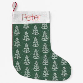 Personalized Tree Pattern Christmas Stocking スモールクリスマスストッキング