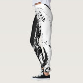 Personalized Trendy Abstract Design Leggings レギンス (左)