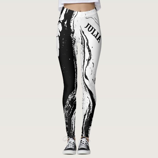 Personalized Trendy Abstract Design Leggings レギンス (正面)