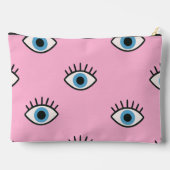 Personalized Trendy Evil Eye Pop Art Pattern アクセサリーポーチ (裏面)