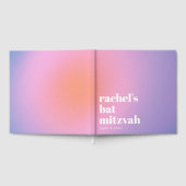 Personalized Trendy Lavender Purple Bat Mitzvah ゲストブック (全面)