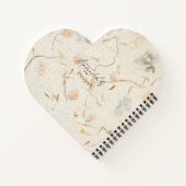 Personalized trendy mulberry artwork with hearts ノートブック (裏面)