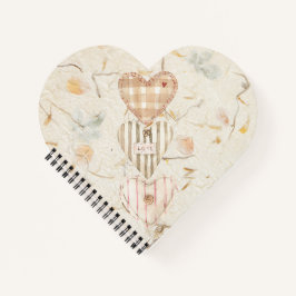 Personalized trendy mulberry artwork with hearts ノートブック