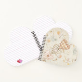 Personalized trendy mulberry artwork with hearts ノートブック (内部)