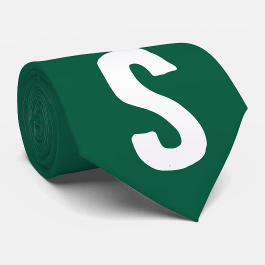 Personalized Trendy olive green Modern letters ネクタイ (ロール)