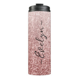 Personalized trendy rose gold glitter タンブラー