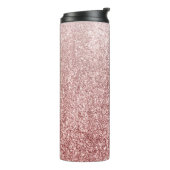 Personalized trendy rose gold glitter タンブラー (回転左)