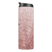 Personalized trendy rose gold glitter タンブラー (回転右)