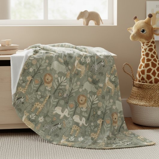 Personalized Tribal Safari Jungle ID1260 フリースブランケット