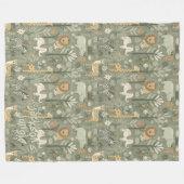 Personalized Tribal Safari Jungle ID1260 フリースブランケット (正面(横))