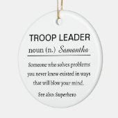 Personalized Troop Leader Definition セラミックオーナメント (左)
