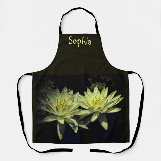 Personalized Tropic Flower Apron エプロン (正面)
