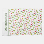Personalized Tropical Flamingo Tea Towel, キッチンタオル (横)