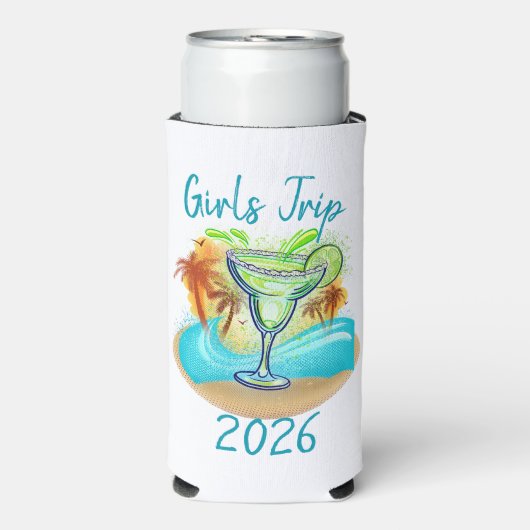 Personalized Tropical Island スリム缶クーラー (Seltzer正面)