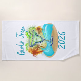 Personalized Tropical Island ビーチタオル