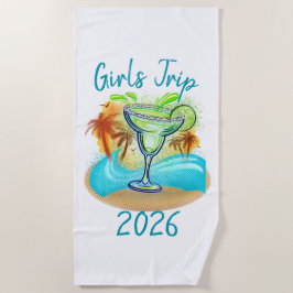 Personalized Tropical Island ビーチタオル