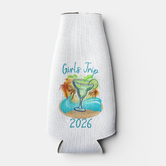 Personalized Tropical Island ボトルクーラー (正面)