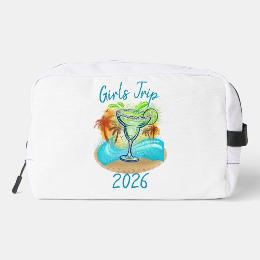 Personalized Tropical Island Toiletry Bag ドップキット (裏面)