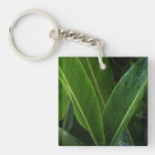 Personalized Tropical Leaves Minimal Men's Name キーホルダー (正面)