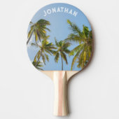 Personalized Tropical Palm tree 卓球ラケット (正面)