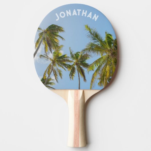 Personalized Tropical Palm tree 卓球ラケット (正面)