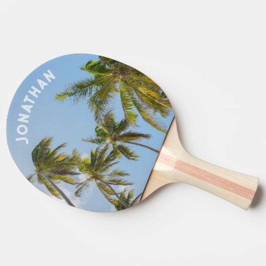 Personalized Tropical Palm tree 卓球ラケット (横)