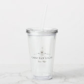 Personalized Tropical Wedding Destination Weekend アクリルタンブラー (裏面)
