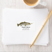 Personalized Trout Fishing Return Address ラベル (インサイチュ)