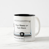 Personalized Truck Driver, Delivery - Male Cartoon ツートーンマグカップ (正面右)