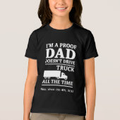 Personalized Trucker Dad Kids Shirt トライブレンドＴシャツ (正面)