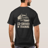 Personalized Trucker Dad Shirt with Semi Truck  Tシャツ (裏面)
