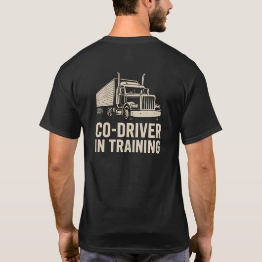 Personalized Trucker Dad Shirt with Semi Truck  Tシャツ (裏面)