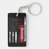 Personalized Trucker Flag キーホルダー (裏面)