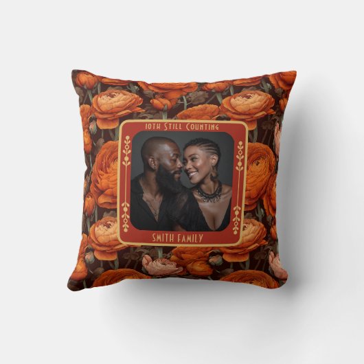Personalized True Love5Th Anniversary Throw Pillow クッション (裏面)