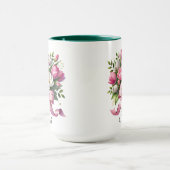 Personalized Tulip Floral Name Mug マグカップ (中央)