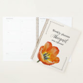 Personalized Tulip Planner Aesthetic Weekly Floral プランナー手帳 (ディスプレー)