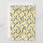 Personalized Tulip Themed Birthday 招待状 (裏面)